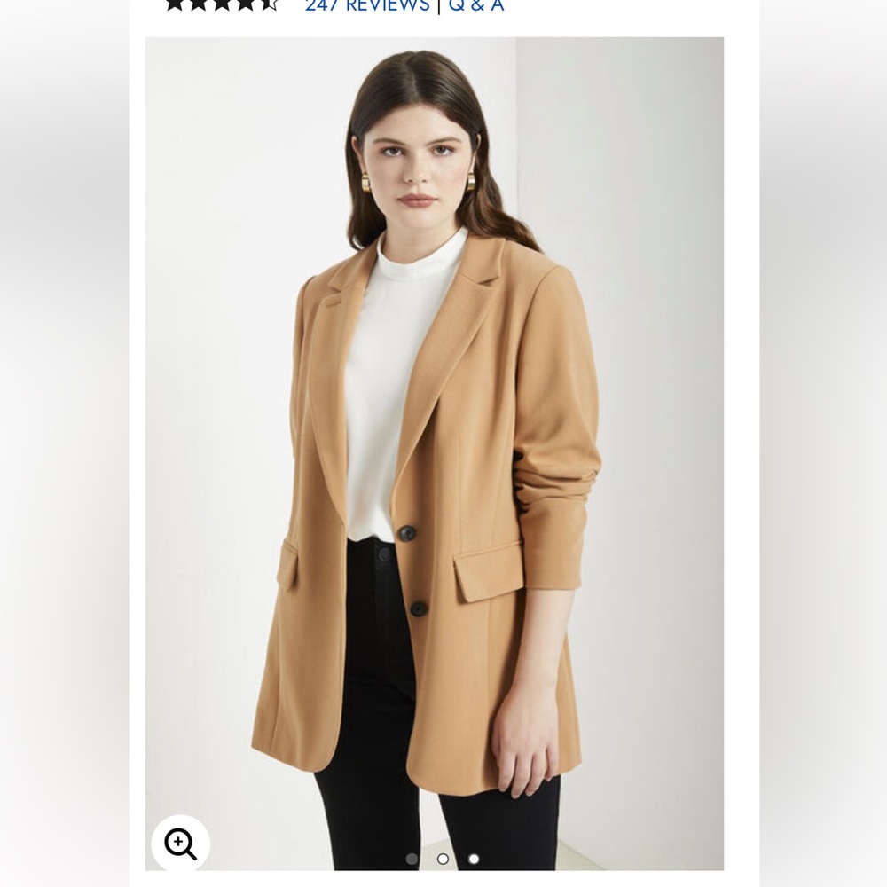 Eloquii Camel Tan Long Blazer